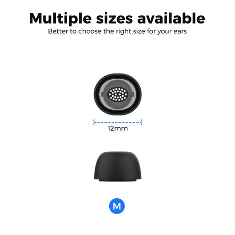 AHASTYLE WG173 3 Pairs Size M Silicone Eartips for Samsung Galaxy Buds3 Pro Bluetooth-Compatible Earbuds Replacement Tips