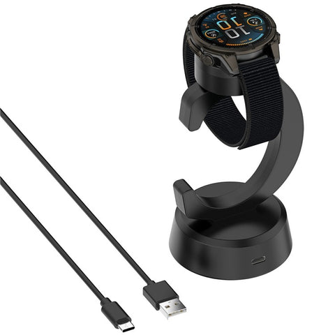 For Garmin Vivoactive 6 / Instinct E 45mm / 40mm / Instinct 3 / 50mm Charging Dock Stand C-Shaped Smartwatch Charger