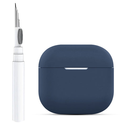 For AirPods 4 Silicone Earbuds Case Soft Protective Cover No Hook with Cleaning Pen