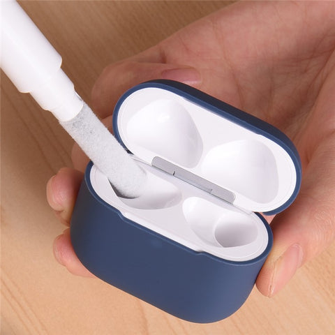 For AirPods 4 Silicone Earbuds Case Soft Protective Cover No Hook with Cleaning Pen