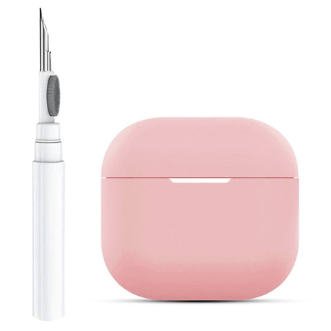 For AirPods 4 Silicone Earbuds Case Soft Protective Cover No Hook with Cleaning Pen