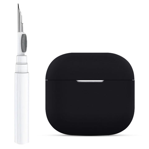 For AirPods 4 Silicone Earbuds Case Soft Protective Cover No Hook with Cleaning Pen