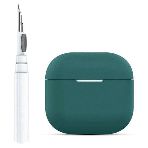 For AirPods 4 Silicone Earbuds Case Soft Protective Cover No Hook with Cleaning Pen