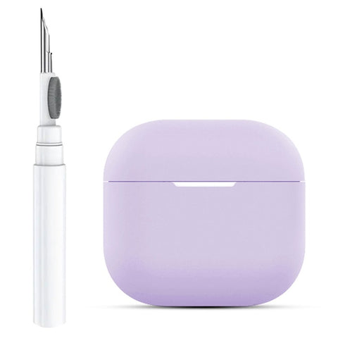 For AirPods 4 Silicone Earbuds Case Soft Protective Cover No Hook with Cleaning Pen