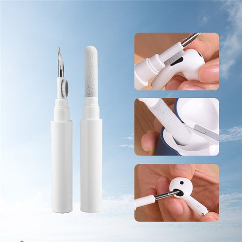 For Apple AirPods with Wireless Charging Case (2019)  /  AirPods with Charging Case (2019)  /  (2016) Silicone Case with Cleaning Pen