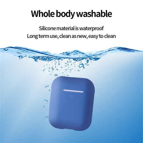 For Apple AirPods with Wireless Charging Case (2019)  /  AirPods with Charging Case (2019)  /  (2016) Silicone Case with Cleaning Pen