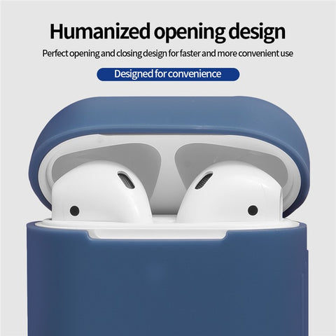 For Apple AirPods with Wireless Charging Case (2019)  /  AirPods with Charging Case (2019)  /  (2016) Silicone Case with Cleaning Pen