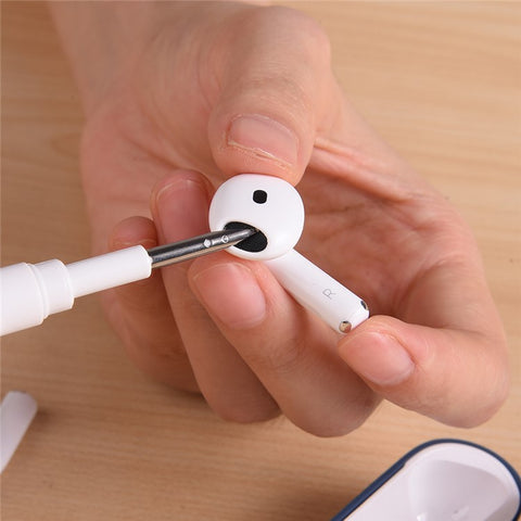 For Apple AirPods with Wireless Charging Case (2019)  /  AirPods with Charging Case (2019)  /  (2016) Silicone Case with Cleaning Pen