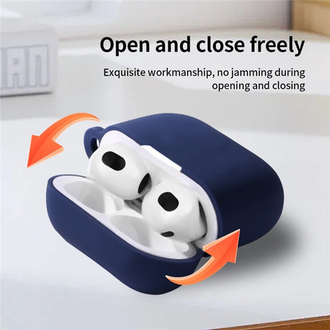 5Pcs  /  Set For AirPods 4 Soft Silicone Case Kit with Keychain  /  Earphone Holder  /  Anti-lost Neck Strap  /  Storage Case