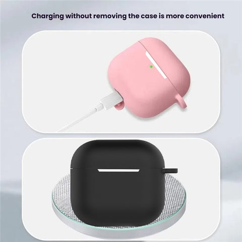 5Pcs  /  Set For AirPods 4 Soft Silicone Case Kit with Keychain  /  Earphone Holder  /  Anti-lost Neck Strap  /  Storage Case