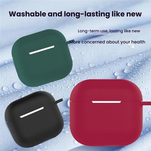5Pcs  /  Set For AirPods 4 Soft Silicone Case Kit with Keychain  /  Earphone Holder  /  Anti-lost Neck Strap  /  Storage Case