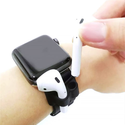 5Pcs  /  Set For AirPods 4 Soft Silicone Case Kit with Keychain  /  Earphone Holder  /  Anti-lost Neck Strap  /  Storage Case
