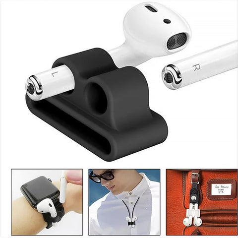 5Pcs  /  Set For AirPods 4 Soft Silicone Case Kit with Keychain  /  Earphone Holder  /  Anti-lost Neck Strap  /  Storage Case
