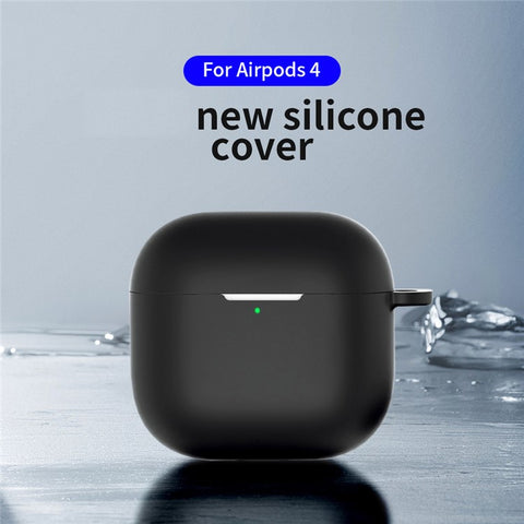 5Pcs  /  Set For AirPods 4 Soft Silicone Case Kit with Keychain  /  Earphone Holder  /  Anti-lost Neck Strap  /  Storage Case