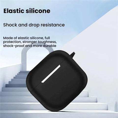 5Pcs  /  Set For AirPods 4 Soft Silicone Case Kit with Keychain  /  Earphone Holder  /  Anti-lost Neck Strap  /  Storage Case