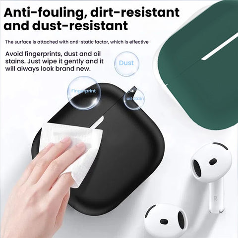 5Pcs  /  Set For AirPods 4 Soft Silicone Case Kit with Keychain  /  Earphone Holder  /  Anti-lost Neck Strap  /  Storage Case