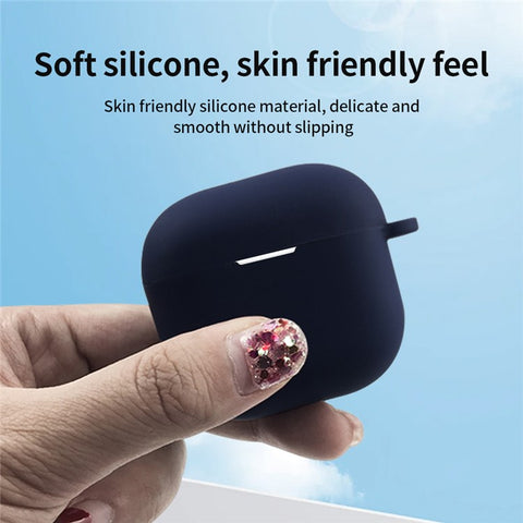5Pcs  /  Set For AirPods 4 Soft Silicone Case Kit with Keychain  /  Earphone Holder  /  Anti-lost Neck Strap  /  Storage Case