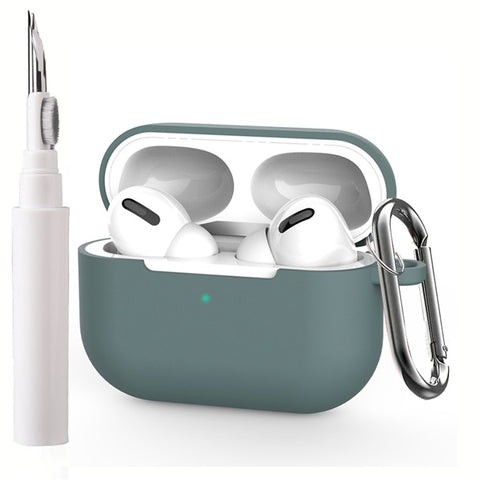 For Apple AirPods Pro Silicone Case Earphone Cover with Cleaning Pen and Hook