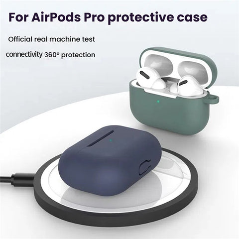 For Apple AirPods Pro Silicone Case Earphone Cover with Cleaning Pen and Hook