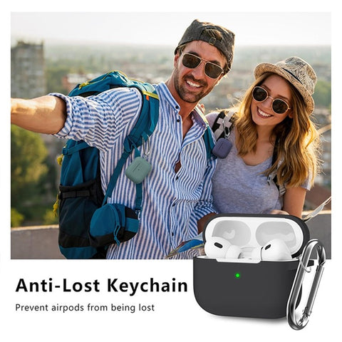 For Apple AirPods Pro Silicone Case Earphone Cover with Cleaning Pen and Hook