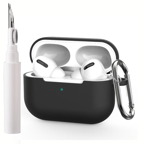 For Apple AirPods Pro Silicone Case Earphone Cover with Cleaning Pen and Hook