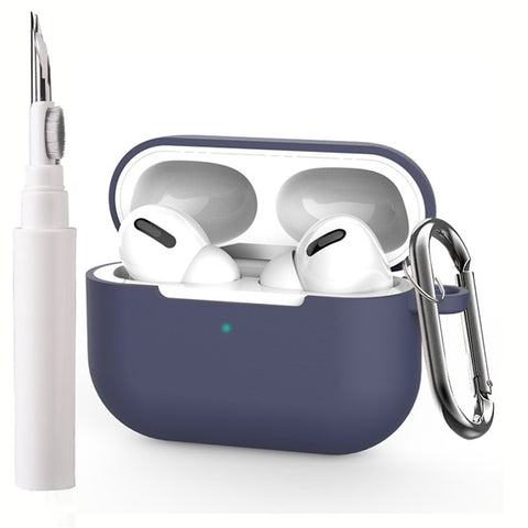 For Apple AirPods Pro Silicone Case Earphone Cover with Cleaning Pen and Hook