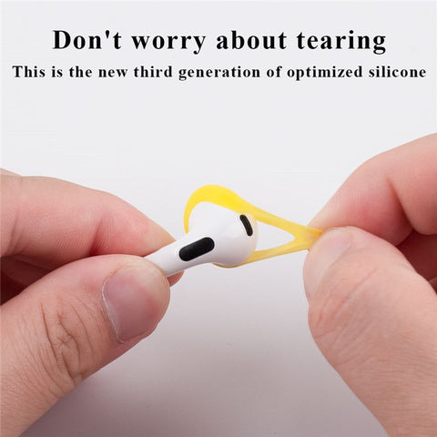 1 Pair Silicone Earphone Ear Caps for Apple AirPods 3, Bluetooth-compatible Earbuds Ear Tips Protective Covers