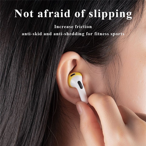 1 Pair Silicone Earphone Ear Caps for Apple AirPods 3, Bluetooth-compatible Earbuds Ear Tips Protective Covers