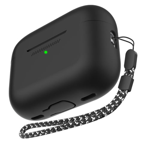 AHASTYLE PT187 For Apple AirPods Pro 2 Bluetooth-compatible Earphone Silicone Case Earbud Charging Case Protective Cover with Hand Strap