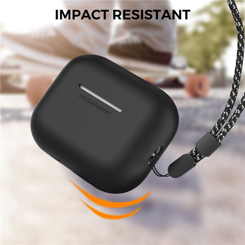 AHASTYLE PT187 For Apple AirPods Pro 2 Bluetooth-compatible Earphone Silicone Case Earbud Charging Case Protective Cover with Hand Strap
