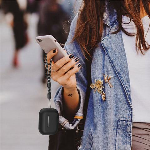 AHASTYLE PT187 For Apple AirPods Pro 2 Bluetooth-compatible Earphone Silicone Case Earbud Charging Case Protective Cover with Hand Strap