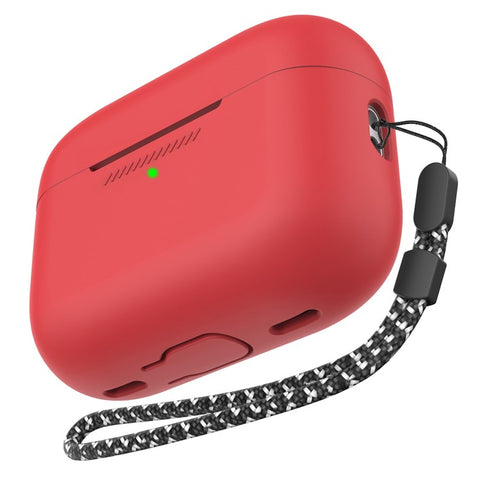 AHASTYLE PT187 For Apple AirPods Pro 2 Bluetooth-compatible Earphone Silicone Case Earbud Charging Case Protective Cover with Hand Strap