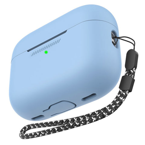 AHASTYLE PT187 For Apple AirPods Pro 2 Bluetooth-compatible Earphone Silicone Case Earbud Charging Case Protective Cover with Hand Strap