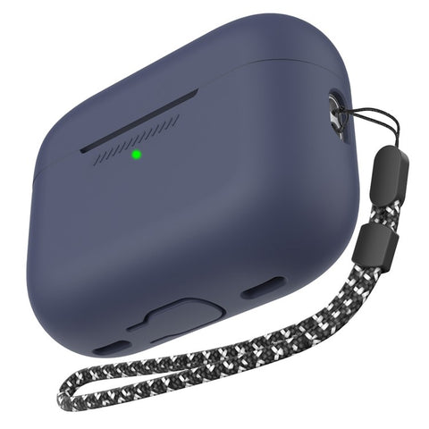 AHASTYLE PT187 For Apple AirPods Pro 2 Bluetooth-compatible Earphone Silicone Case Earbud Charging Case Protective Cover with Hand Strap