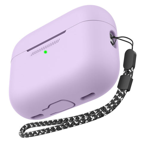 AHASTYLE PT187 For Apple AirPods Pro 2 Bluetooth-compatible Earphone Silicone Case Earbud Charging Case Protective Cover with Hand Strap