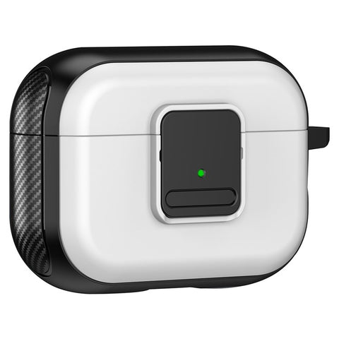 Magnetic Case for Apple AirPods Pro , Buckle Design Bluetooth-compatible Earphone TPU Cover with Carabiner