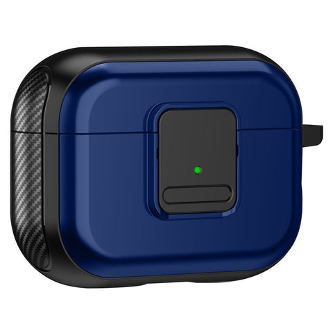 Magnetic Case for Apple AirPods Pro , Buckle Design Bluetooth-compatible Earphone TPU Cover with Carabiner