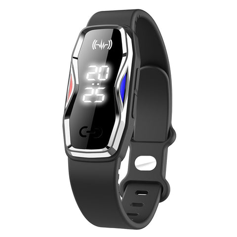 DIROSE F1 Pro Rechargeable Electronic Wristband Ultrasonic Mosquito Repellent Bracelet with Battery Display