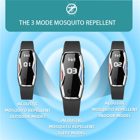 DIROSE F1 Max Ultrasonic Mosquito Repellent Bracelet Step Counter Electronic Smart Wristband