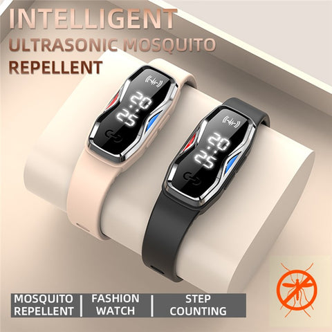 DIROSE F1 Max Ultrasonic Mosquito Repellent Bracelet Step Counter Electronic Smart Wristband