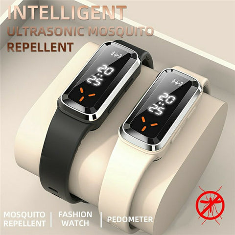 DIROSE F3 Max Wearable Ultrasonic Mosquito Repellent Bracelet Step Counter Sports Electronic Watch