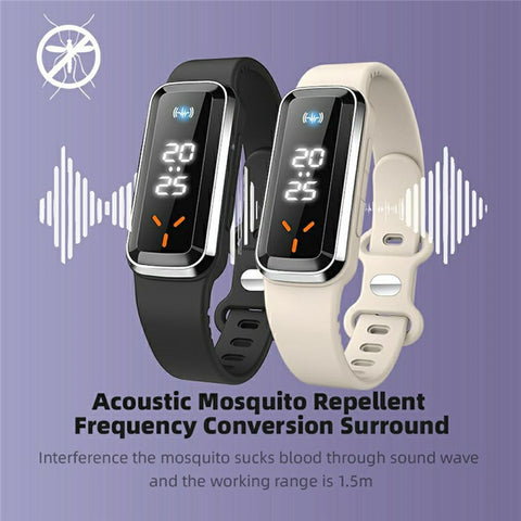 DIROSE F3 Max Wearable Ultrasonic Mosquito Repellent Bracelet Step Counter Sports Electronic Watch