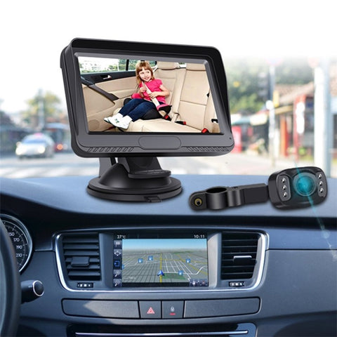 4.3-inch HD Display Car Mini Baby Monitor Night Vision Camera Support 120-degree Wide Angle