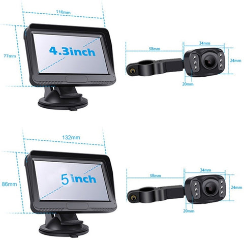 4.3-inch HD Display Car Mini Baby Monitor Night Vision Camera Support 120-degree Wide Angle