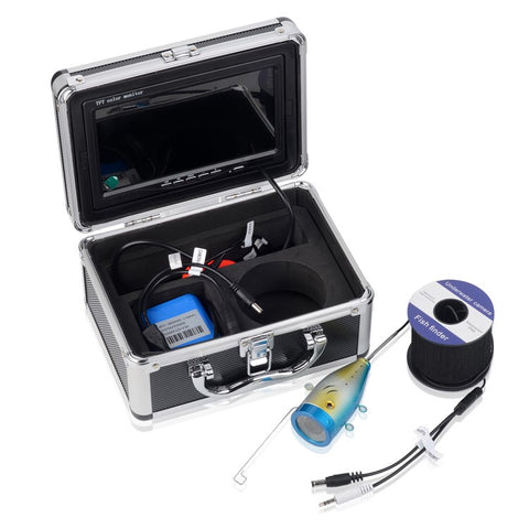 SY7100 7-inch LCD Deep Water Fish Shape Fish Finder Underwater Video Camera, EU Plug