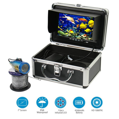 SY7100 7-inch LCD Deep Water Fish Shape Fish Finder Underwater Video Camera, EU Plug