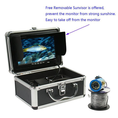 SY7100 7-inch LCD Deep Water Fish Shape Fish Finder Underwater Video Camera, EU Plug