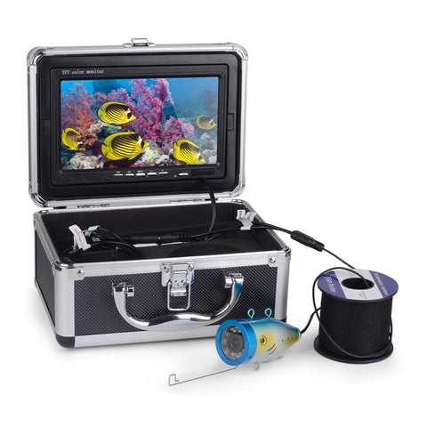 SY7100 7-inch LCD Deep Water Fish Shape Fish Finder Underwater Video Camera, EU Plug
