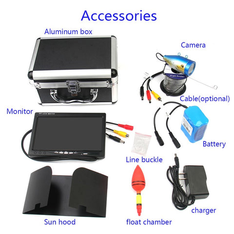 SY7100 7-inch LCD Underwater Fishing Camera Fish Finder Video Camera, US Plug