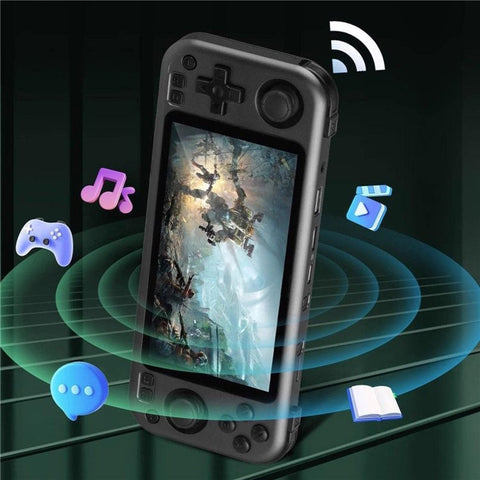 R50PRO 5.0 Inch HD Screen Retro Game Console Android System Handheld Gamepad with 64G TF Card